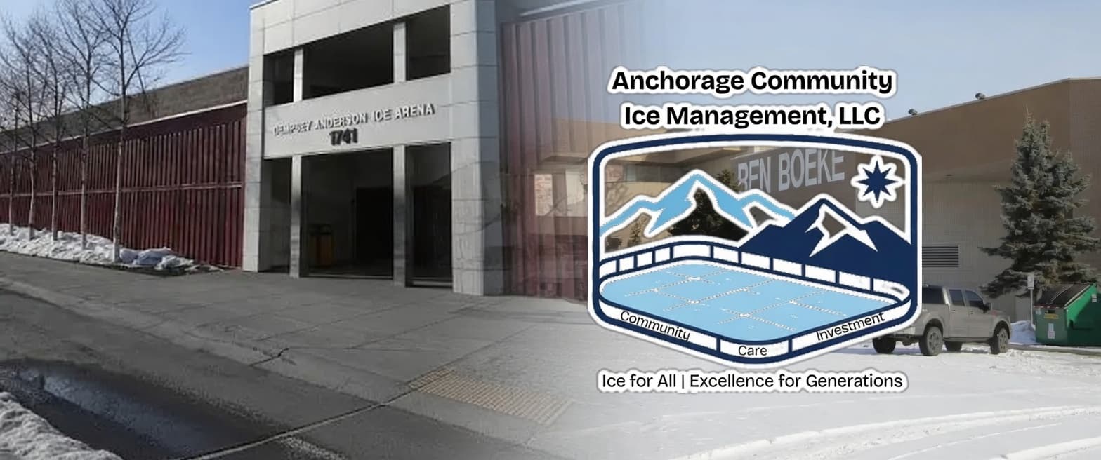 Fans cheering together at a community hockey game in Anchorage